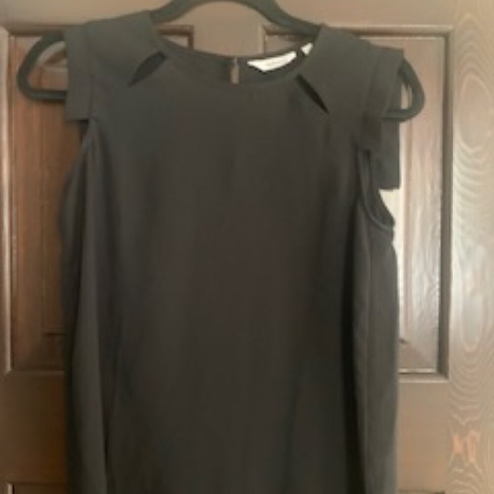 Reitman's Black Chiffon Sleeveless Top Size XS